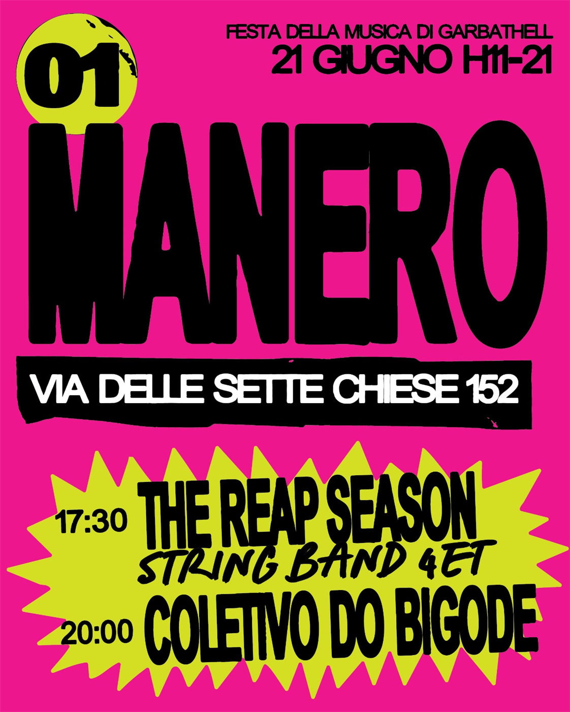 Festa della Musica di Garbatella 2026 - pagina Manero