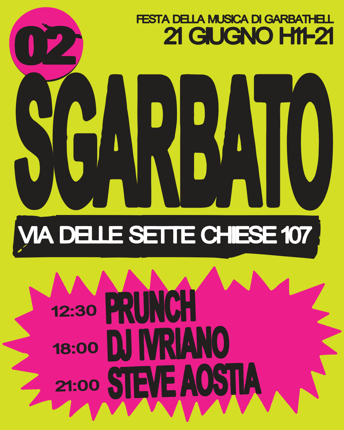 Festa della Musica di Garbatella 2026 - pagina Sgarbato