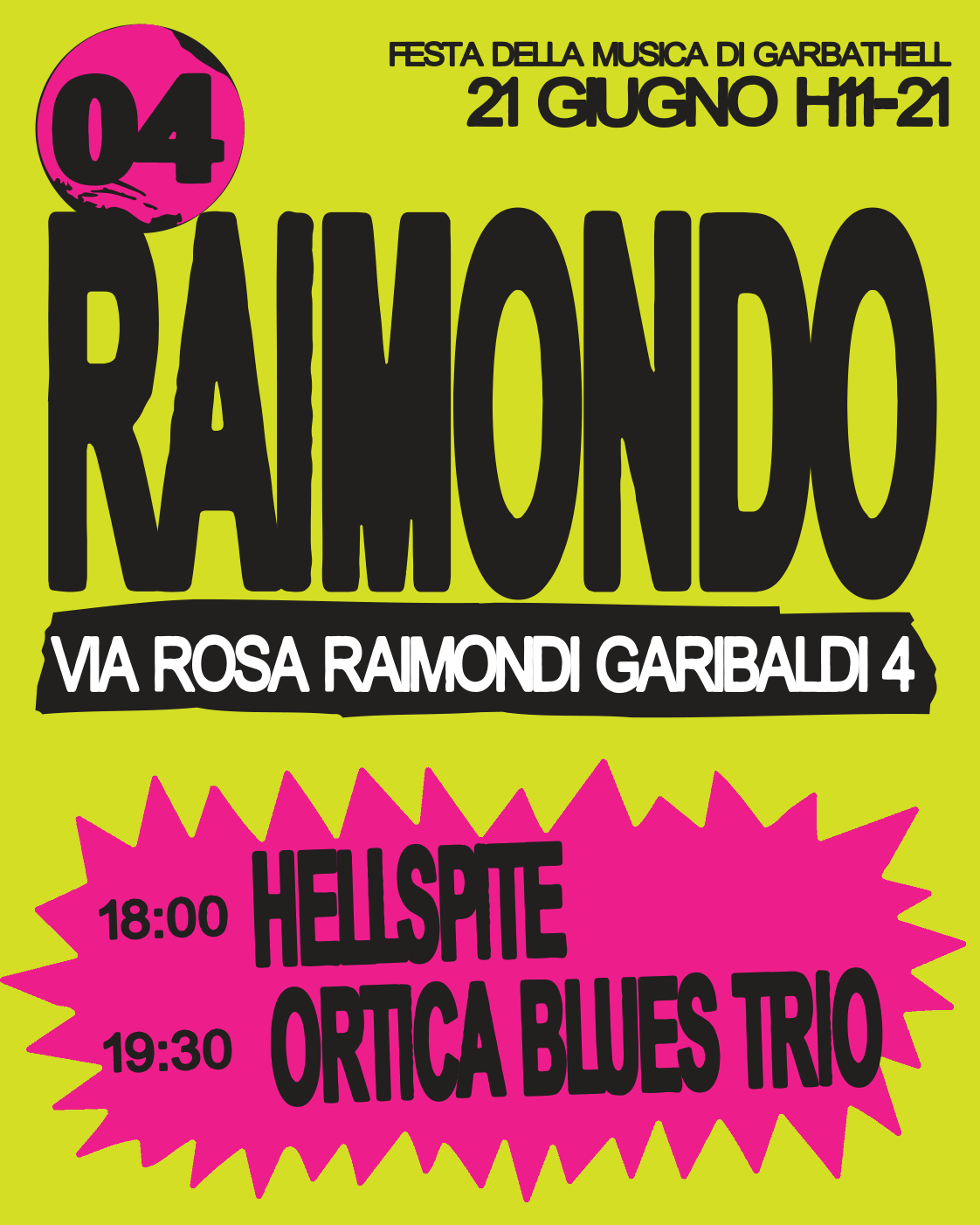 Festa della Musica di Garbatella 2026 - pagina Raimondo
