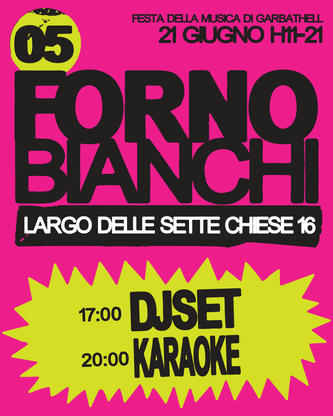 Festa della Musica di Garbatella 2026 - pagina Forno Bianchi