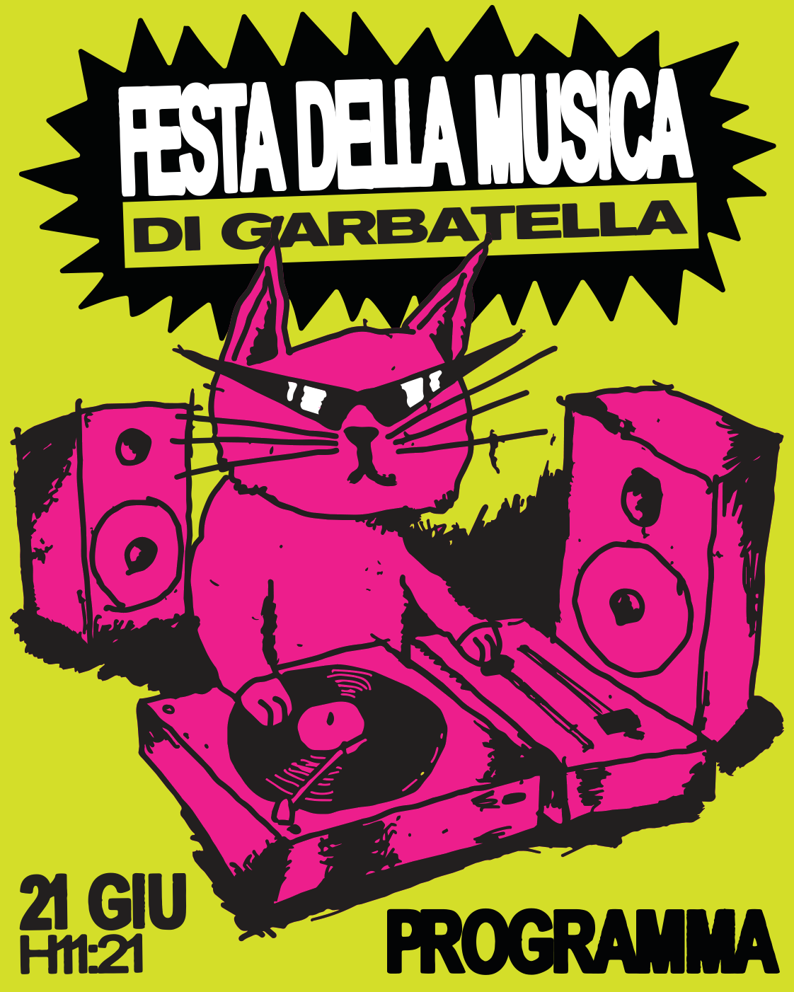 Festa della Musica di Garbatella 2026 - copertina programma gialla