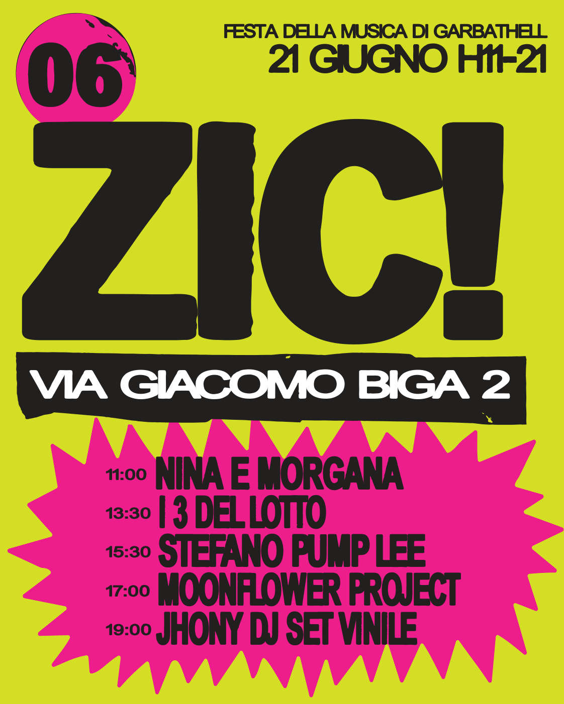 Festa della Musica di Garbatella 2026 - pagina Zic
