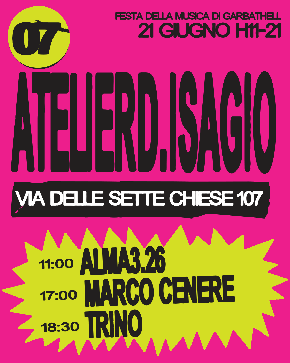 Festa della Musica di Garbatella 2026 - pagina Atelier Disagio