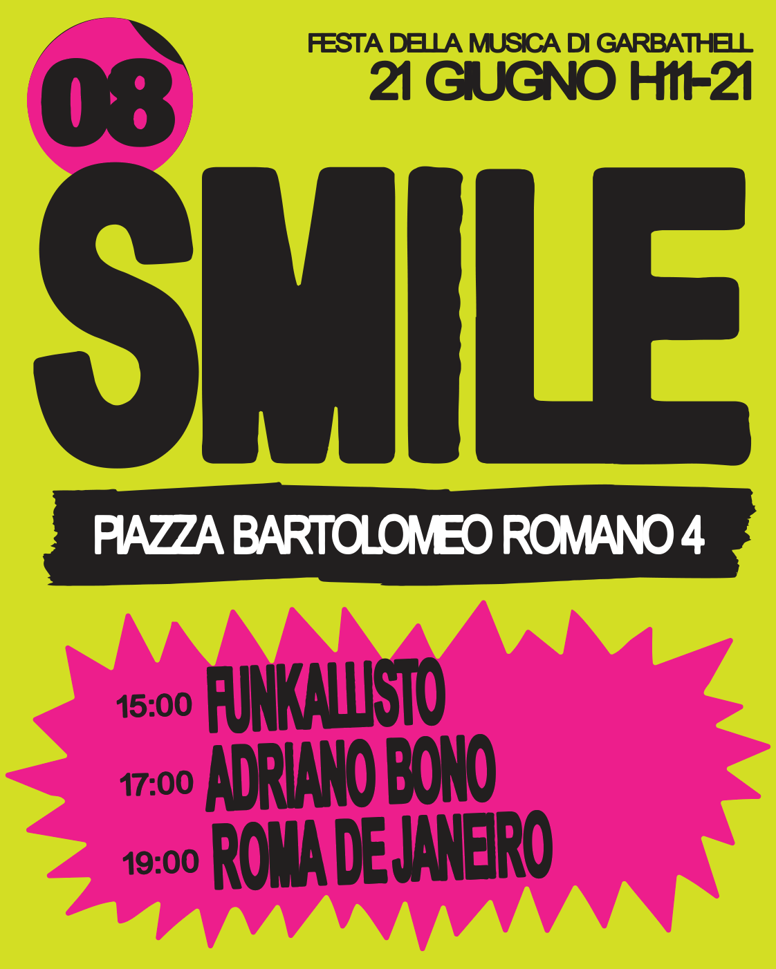 Festa della Musica di Garbatella 2026 - pagina Smile