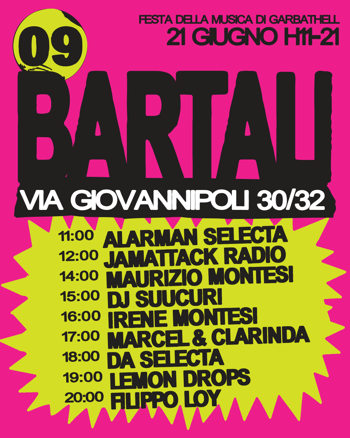 Festa della Musica di Garbatella 2026 - pagina Bartali